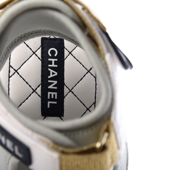 CHANEL 2021 Interlocking CC Logo Gladiator Sandals Size 40 - Picture 13 of 17